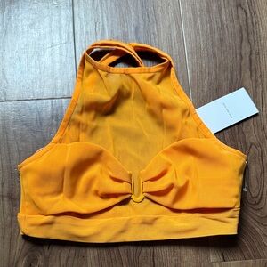 NWT orange crop top bra size US 6